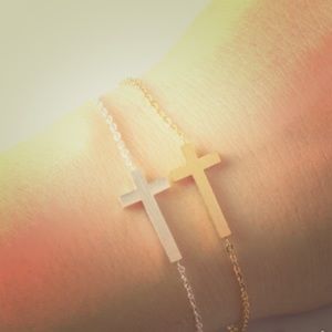 Stainless steel Jesus cross bracelet